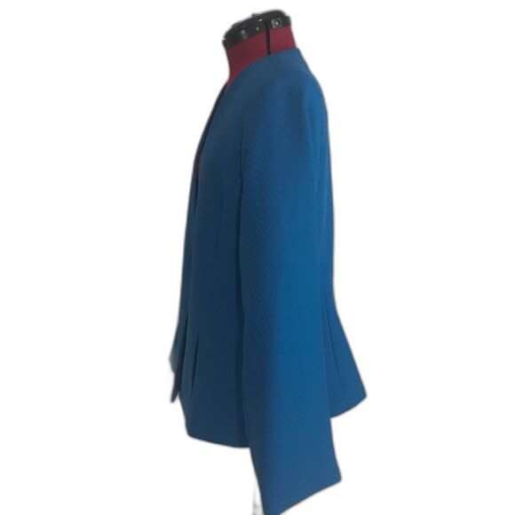Tahari ASL Blazer Women's Plus Size 18 Blue Long Sleeve One-button Closure - Picture 3 of 8